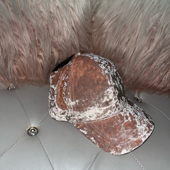 NEW David & Young Pink Velvet Adjustable Fashion Baseball Cap - Picture 5 of 11